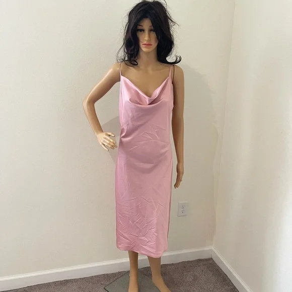 Forever 21 Cowl Neck Midi Silk Dress - Picture 6 of 12